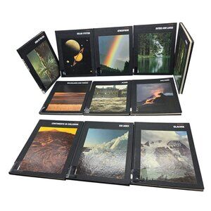 Vintage Planet Earth Book Collection Natural Science Encyclopedia